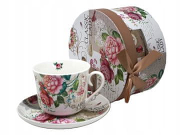 Porcelanasta skodelica in krožnik kot darilo
