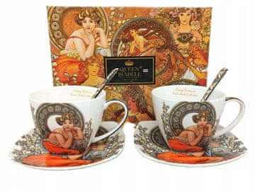 Komplet skodelic, ekskluzivno, v škatli 250ml Alfons Mucha-Topaz, kot darilo