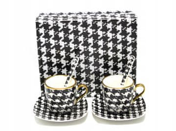 Komplet porcelanastih skodelic za espresso 80 ml z žličkami, kolekcija Pepitka