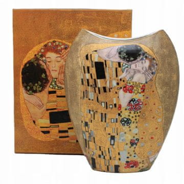 Porcelanasta vaza v darilni škatli, impresivna zbirka Klimtov poljub