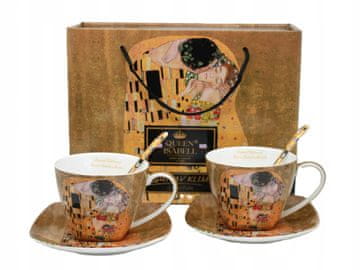Komplet 2 skodelic Gustav Klimt Poljub 250 ml v dekorativni embalaži