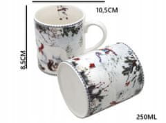 Porcelanaste skodelice 250 ml komplet 2 zimskih medvedkov v darilni škatli
