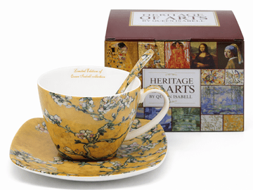 Van Gogh mandljeva porcelanasta skodelica s krožnikom in žličko 250 ml