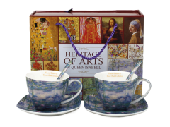 Porcelanaste skodelice z žlico in krožnikom, 2 kosa. Van Gogh, 250 ml