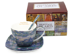 Porcelanasta skodelica Van Gogh z žličko in krožnikom 250 ml kot darilo