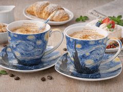 Porcelanasti skodelici, komplet 2 kosov Van Gogh Starry Night 250ml kot darilo