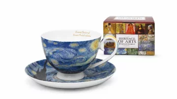 Van Gogh skodelica s krožnikom - luksuzno darilo za ljubitelje umetnosti