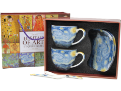 Porcelanasti skodelici, komplet 2 kosov Van Gogh Starry Night 250ml kot darilo