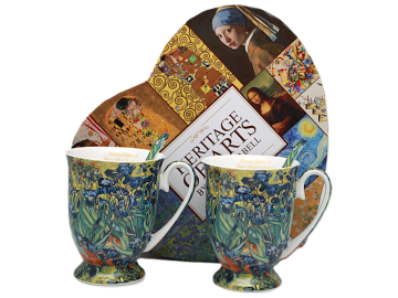 Porcelanaste skodelice 2 kosa Vincent van Gogh Irises luksuzno darilo