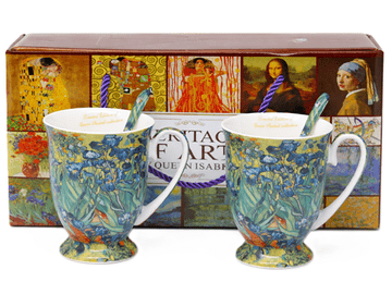 Porcelanaste skodelice 2 kosa Vincent van Gogh Irises luksuzno darilo