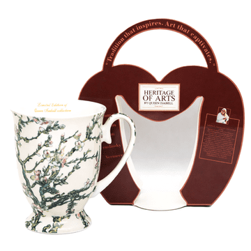 300 ml Van Goghova porcelanasta skodelica z motivom cvetočega mandlja kot darilo
