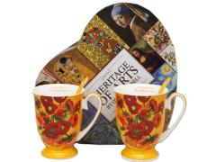 Porcelanaste skodelice 2 kosa Vincent van Gogh Sončnice luksuzno darilo