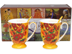 Porcelanaste skodelice 2 kosa Vincent van Gogh Sončnice luksuzno darilo
