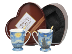 Porcelanaste skodelice 2 kosa Vincent van Gogh Zvezdna noč luksuzno darilo