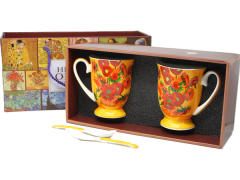 Porcelanaste skodelice 2 kosa Vincent van Gogh Sončnice luksuzno darilo