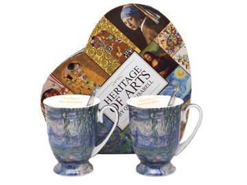 Porcelanaste skodelice, 2 kosa. Claude Monet Impression, luksuzni darilni set