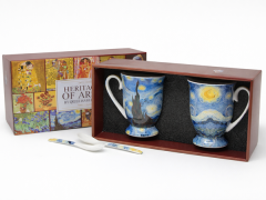 Porcelanaste skodelice 2 kosa Vincent van Gogh Zvezdna noč luksuzno darilo