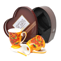 Porcelanaste skodelice 2 kosa Vincent van Gogh Sončnice luksuzno darilo