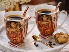 Porcelanaste skodelice 2 kosa Gustav Klimt Judith luksuzni darilni set