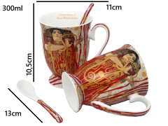 Porcelanaste skodelice 2 kosa Gustav Klimt Judith luksuzni darilni set