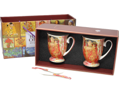 Porcelanaste skodelice 2 kosa Gustav Klimt Judith luksuzni darilni set
