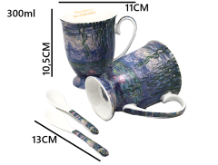 Porcelanaste skodelice, 2 kosa. Claude Monet Impression, luksuzni darilni set