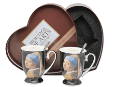 Porcelanasti vrčki 2x Vermeer "Dekle z bisernim uhanom" 300 ml luksuzni