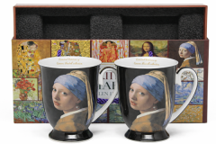 Porcelanasti vrčki 2x Vermeer "Dekle z bisernim uhanom" 300 ml luksuzni