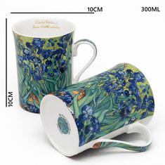 Porcelanaste skodelice 2 kosa Vincent van Gogh Irises luksuzno darilo