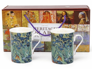 Porcelanaste skodelice 2 kosa Vincent van Gogh Irises luksuzno darilo