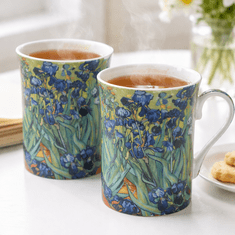 Porcelanaste skodelice 2 kosa Vincent van Gogh Irises luksuzno darilo