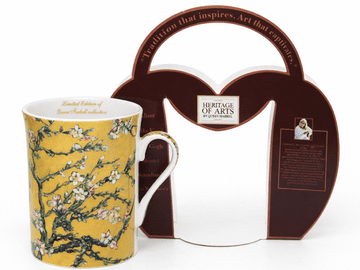 300 ml Van Goghova porcelanasta skodelica z motivom cvetočega mandlja kot darilo
