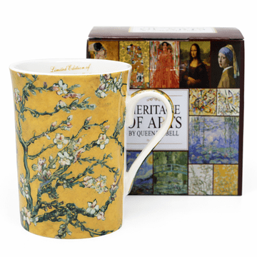 300 ml Van Goghova porcelanasta skodelica z motivom cvetočega mandlja kot darilo