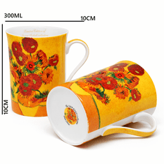 Porcelanaste skodelice 2 kosa Vincent van Gogh Sončnice luksuzno darilo