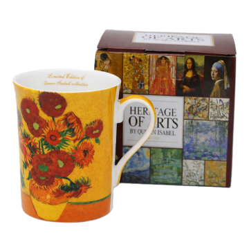 Porcelanasta skodelica Vincent van Gogh Sončnice, luksuzno darilo