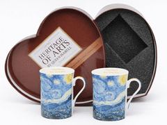 Porcelanaste skodelice 2 kosa Vincent van Gogh Zvezdna noč luksuzno darilo