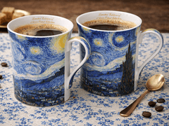 Porcelanaste skodelice 2 kosa Vincent van Gogh Zvezdna noč luksuzno darilo