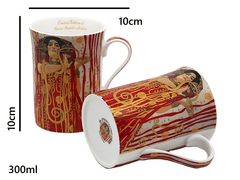 Porcelanaste skodelice 2 kosa Gustav Klimt Judith luksuzni darilni set