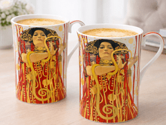 Porcelanaste skodelice 2 kosa Gustav Klimt Judith luksuzni darilni set