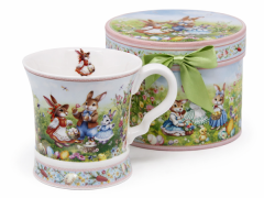 Porcelanasta skodelica 320 ml Darilna škatla z velikonočnimi zajčki