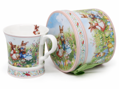 Porcelanasta skodelica 320 ml Darilna škatla z velikonočnimi zajčki