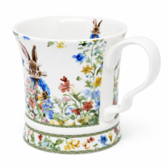 Porcelanasta skodelica 350 ml, darilna škatla z velikonočnimi rožicami