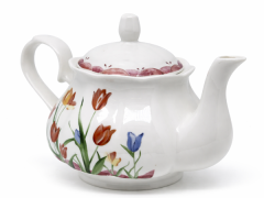 1L porcelanasti čajnik tulipani darilna škatla za čajnik
