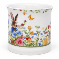 Porcelanasta skodelica 450 ml, darilna škatla z velikonočnimi rožicami