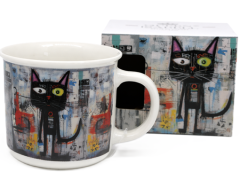 Porcelanasta skodelica 400 ml ART KOT darilna škatla
