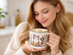 Porcelanasta skodelica CATS 400 ml + darilna škatla