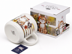 Porcelanasta skodelica CATS 400 ml + darilna škatla