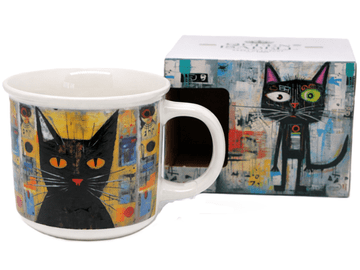 Porcelanasta skodelica 400 ml ART KOT darilna škatla