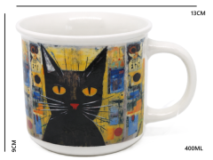 Porcelanasta skodelica 400 ml ART KOT darilna škatla