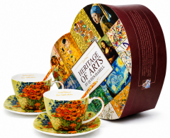 Porcelanaste skodelice "MAKOVI" - Vincent van Gogh za darilo, komplet 2 kosov
